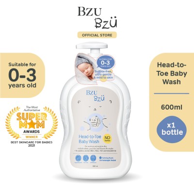 BzuBzu从头到脚婴儿洗发露，600ml |专为新生儿和敏感肌肤设计
